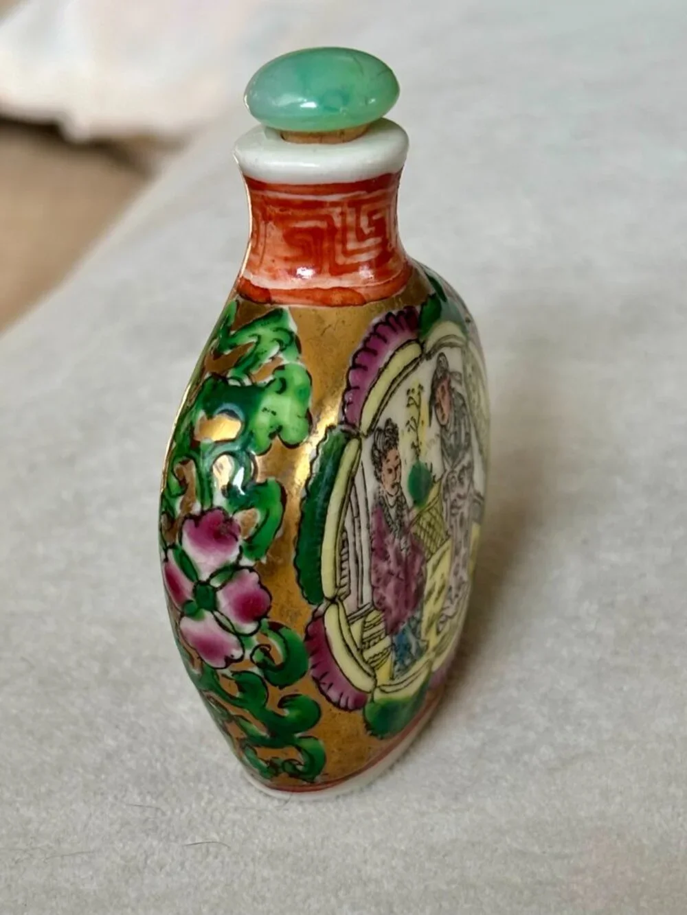 Antique Chinese Famille Rose Snuff Bottle - Picture 2 of 14